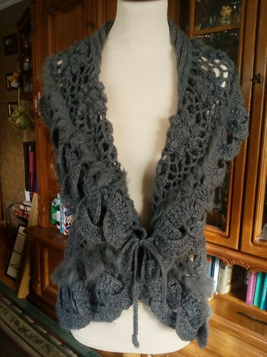 Gilet maglia con - maglia, pelliccia